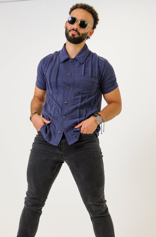 Camisa plisada de hombre - Tavz Clothing