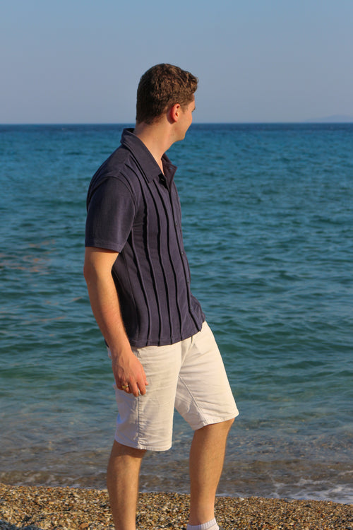 Camisa plisada de hombre - Tavz Clothing