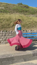Tavz Spiral Maxi Skirt — Blue & Pink
