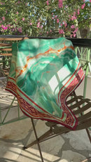Tavz Luxury Silk Satin Scarf