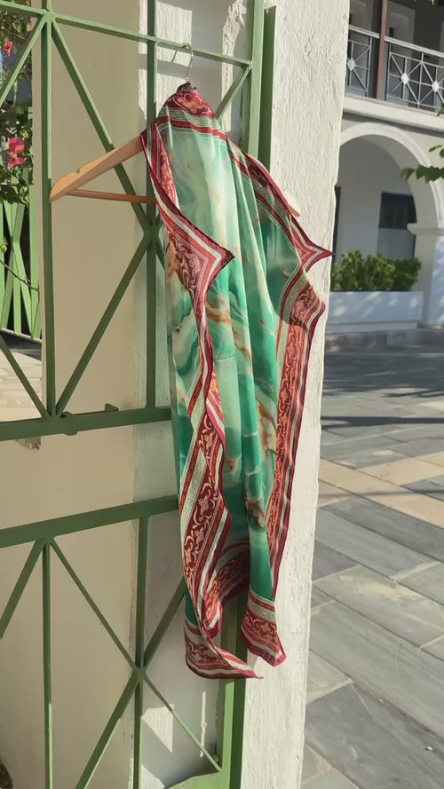 Tavz Luxury Silk Satin Scarf